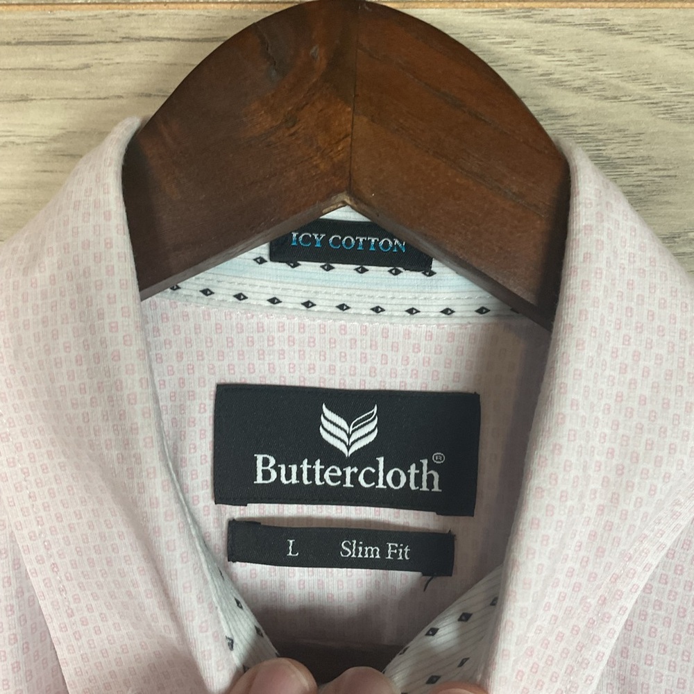 Buttercloth Icy Cotton Button-Down Shirt – L Slim Fit - Picture 7 of 15